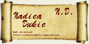 Nadica Dukić vizit kartica